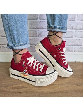 Converse Lift DoubleStack Platform 12.5 Women Shoes Sneaker Burgundy Red A20659C